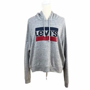 𝅺Levi’s Women’s Crop Boxy Fit LOGO Hoodie Sweatshirt Size XL